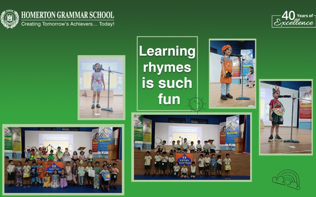 How should parents of every school in Faridabad teach rhymes to their kids?